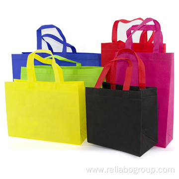 Stock Colored Non-Woven Tote boutique eco laminated Bag